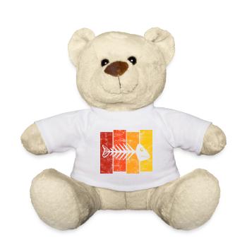 Arête de poisson pour les pêcheurs, les pêcheurs et les enfants | Poissons - Nounours - blanc - Devant