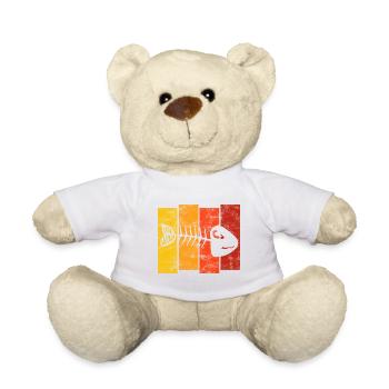 Arête de poisson pour les pêcheurs, les pêcheurs et les enfants | Poissons - Nounours - blanc - Devant