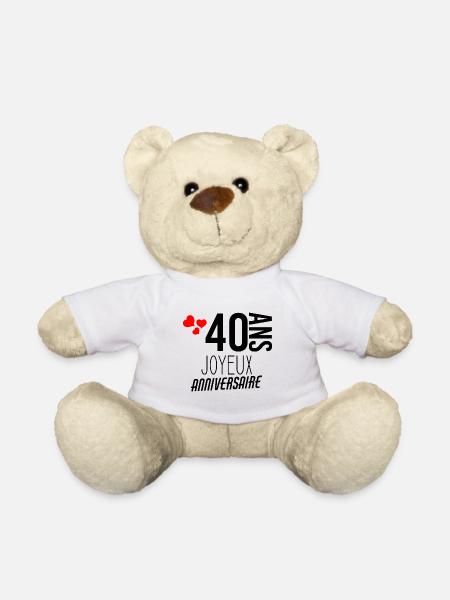 40 ans joyeux anniversaire - Nounours - blanc