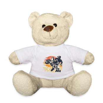 motorcycle motocross motocross motorcycle cross - Teddy Bear - white - Front