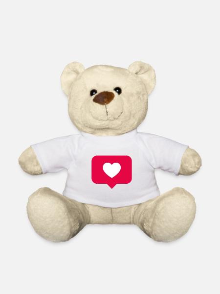 Instagram Herz like - Teddy - Weiß