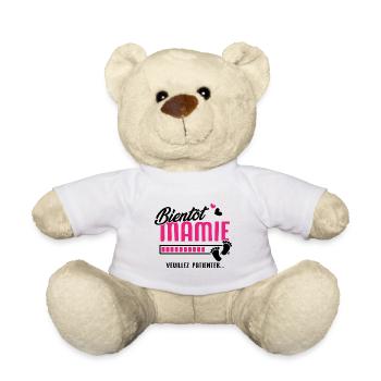 bientôt Mamie veuillez patienter - Nounours - blanc - Devant
