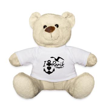 Rerik-Ich liebe Rerik mit Anker Herz & Möwe-Ostsee - Teddy - Weiß - Vorne