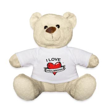 Heilbronn - Ich liebe Stadtnamen in Tattoo Stil - Teddy - Weiß - Vorne