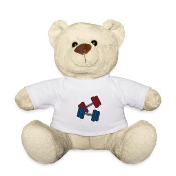 Dumb bells - Teddy Bear - white - Front