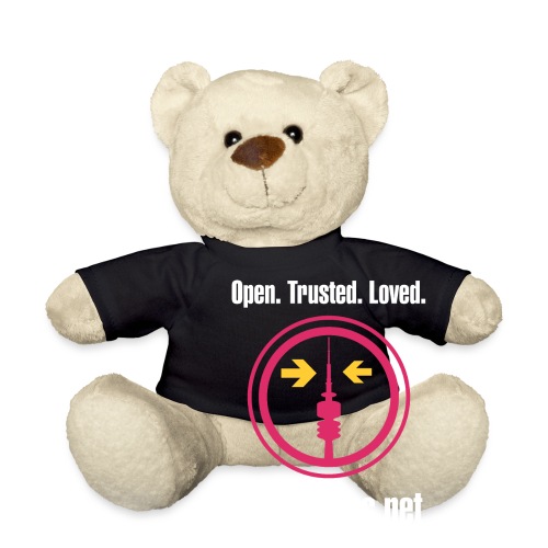 Freifunk Meet - Open-Trusted-Loved weiß - Teddy
