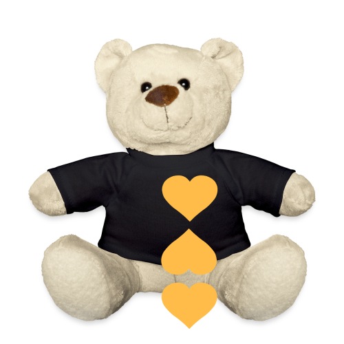 3 Herzen gelb - Teddy