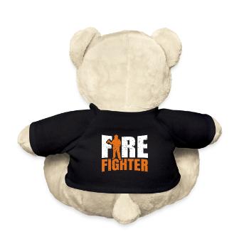Feuerwehrmann - Brandbekämpfer - Fire Fighter - Teddy - Schwarz - Hinten