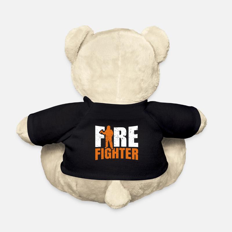 Feuerwehrmann - Brandbekämpfer - Fire Fighter - Teddy - Schwarz