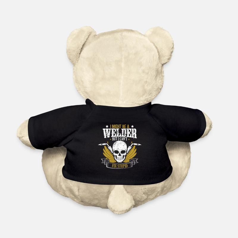 Welder - welding expert - Teddy Bear - black