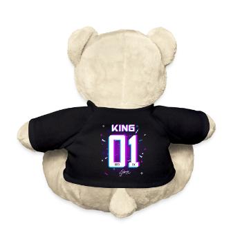 Gamer - King - Queen Gift Present Idea - Teddy Bear - black - Back
