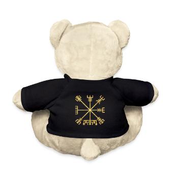 Vegvísir, symbole islandais de la protection des voyageurs - Nounours - noir - Dos