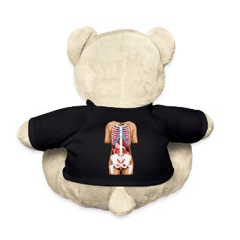 Lage Organe - Anatomie Mensch menschlicher Körper - Teddy - Schwarz - Hinten