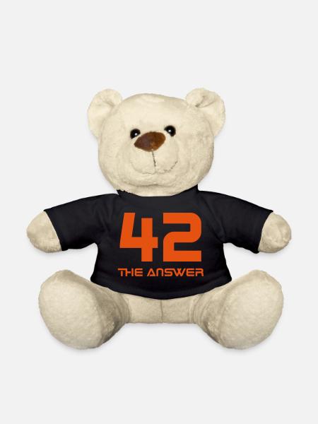 42, the Answer Antwort Galaxis Science Fiction UFO - Teddy - Schwarz