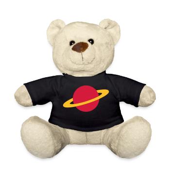 Planet / planet / planète / Saturn - Teddy Bear - black - Front