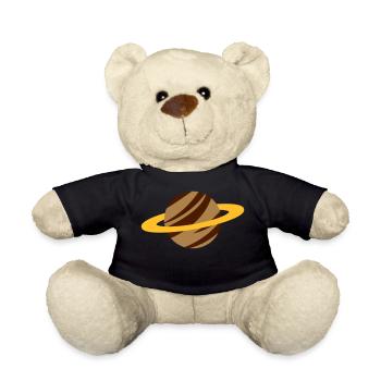Planet Saturn / planet saturn / planète saturn - Teddy Bear - black - Front