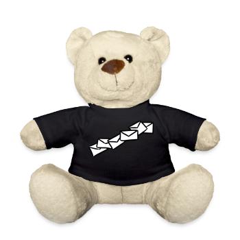 Letters News Broadcast message letters - Teddy Bear - black - Front