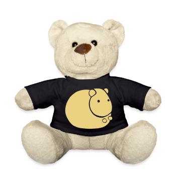 Hamster Cute Animal Rodent Animals Pet Vector 4 - Teddy Bear - black - Front