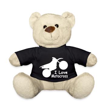 J'aime le motocross - Nounours - noir - Devant