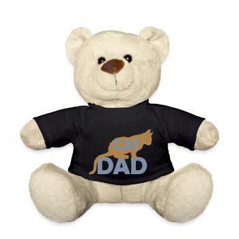 Cat Dad Logo Design - Teddy Bear - black - Front