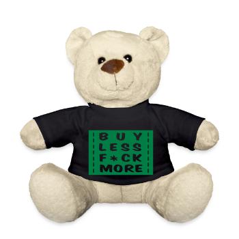 buy less fuck more 1 - Teddy - Schwarz - Vorne