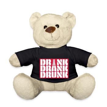 drink drank drunk quote - Teddy Bear - black - Front