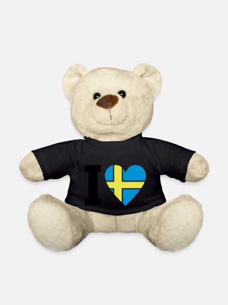 schweden_ilove_50 - Teddy Bear - black