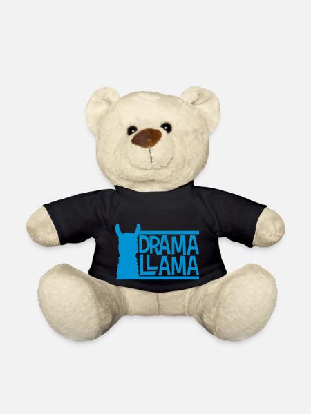 blau balken text logo drama llama party cool feier - Teddy - Schwarz