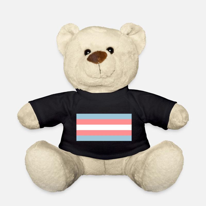Trans Flag - Teddy - Schwarz