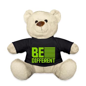 Be different Logo Design - Teddy Bear - black - Front