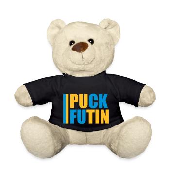 Conception du logo Puck Futin - Nounours - noir - Devant
