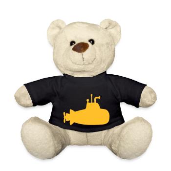 U-Boot Unterseeboot Gelb Tauchgang Tauchboot Logo - Teddy - Schwarz - Vorne
