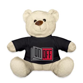 button off on schalter taste einschalten ausschalt - Teddy - Schwarz - Vorne