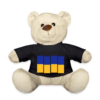 Black Ukraine Flag - Teddy Bear - black - Front