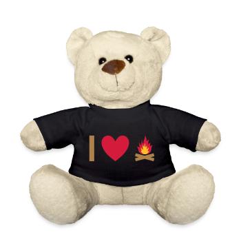 I love campfires - Teddy Bear - black - Front