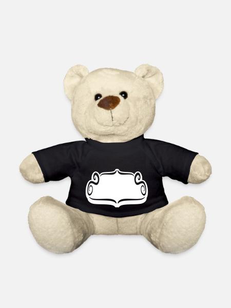 Rahmen dekoratives künstlerisches Ornament - Teddy - Schwarz