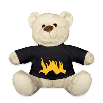 Lagerfeuer Camping Natur Wald Feuer Vektor 3 - Teddy - Schwarz - Vorne