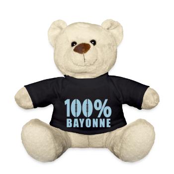 100 % Bayonne ballon rugby - Nounours - noir - Devant
