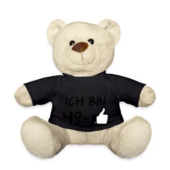 Ich bin 49+, 50. Geburtstag, 50er - Teddy - Schwarz - Vorne