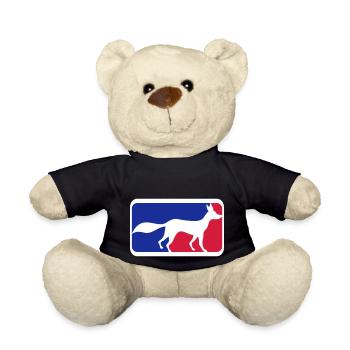 Fuchs Sport Logo Rot Blau Symbol Silhouette Umriss - Teddy - Schwarz - Vorne