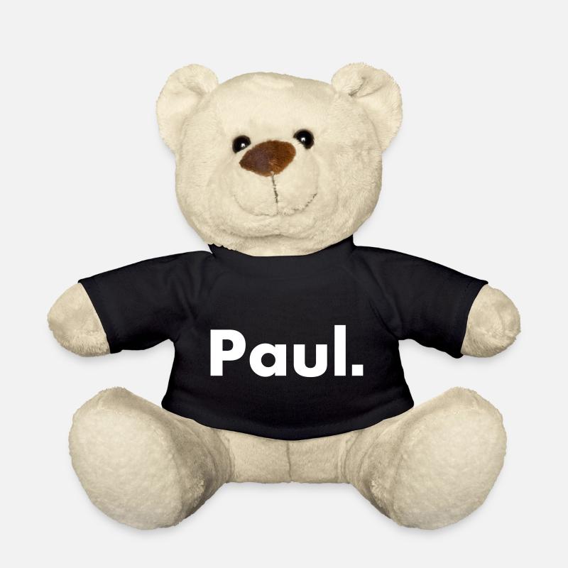 Paul - Name - Schrift - Teddy - Schwarz