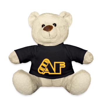 old AF Text Logo - Teddy - Schwarz - Vorne