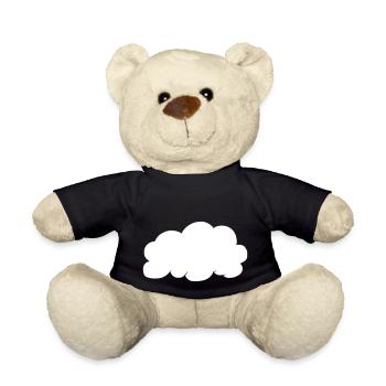 Weather Cloud Clouds Rain Sky Vector 17 - Teddy Bear - black - Front