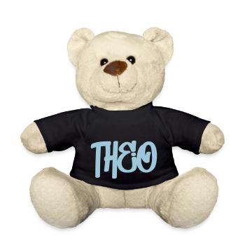 Theo Name Graffiti Schrift - Teddy - Schwarz - Vorne