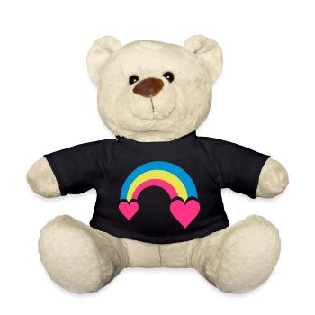 regenbogen & herzen - Teddy - Schwarz - Vorne