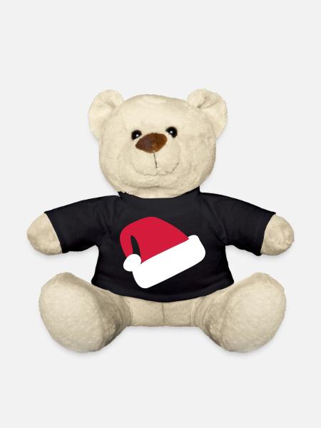 Santa Hat - Teddy - Schwarz
