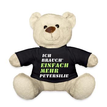Einfach mehr Petersilie - Veganer Kräuter Spruch - Teddy - Schwarz - Vorne