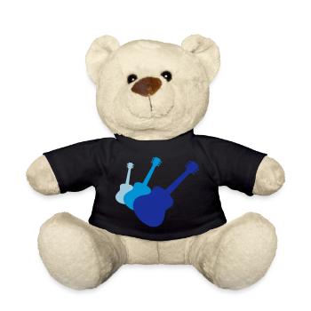 3 guitars guitar guitar play - Teddy Bear - black - Front