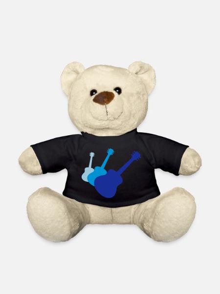 3 Gitarren Gitarrist spielen - Teddy - Schwarz