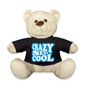 crazy sexy cool design - Teddy Bear - black - Front